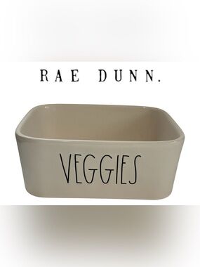 RAE DUNN VEGGIES CERAMIC SERVING DISH
